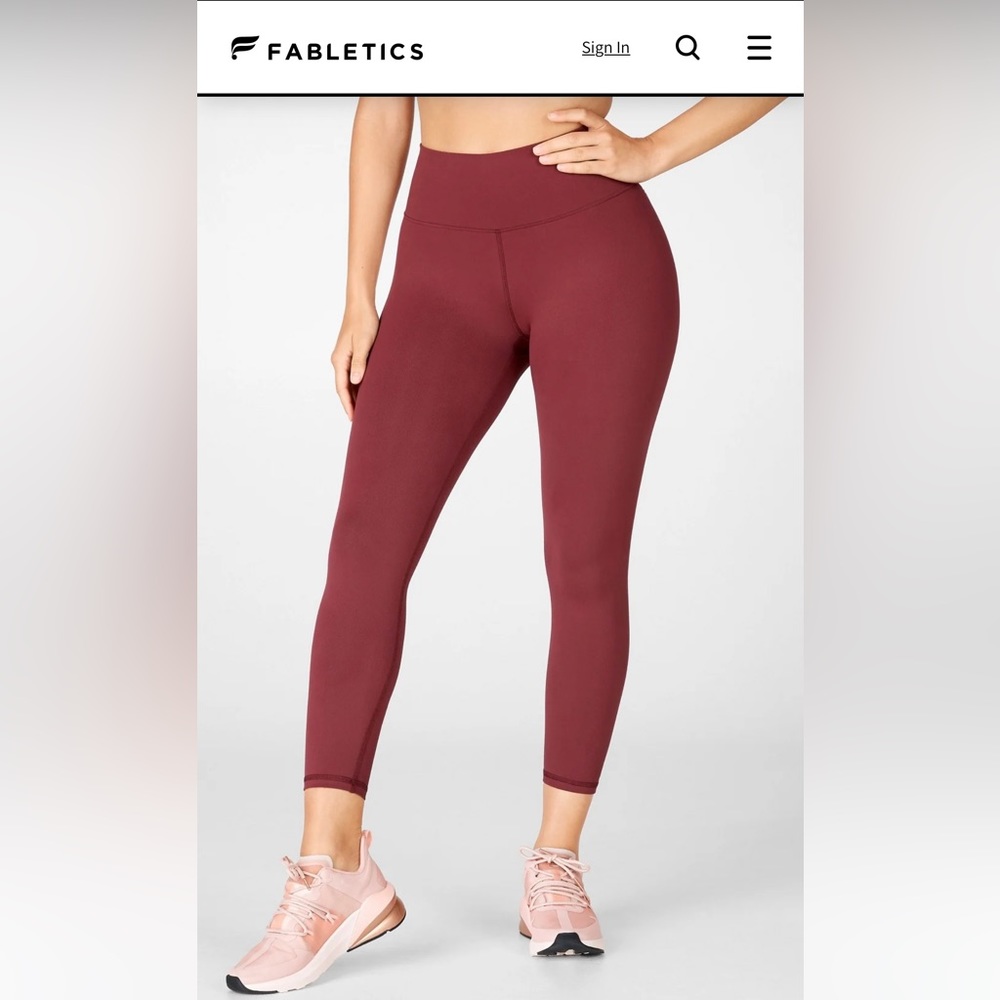 Fabletics Powerhold Legging - Red - image 1